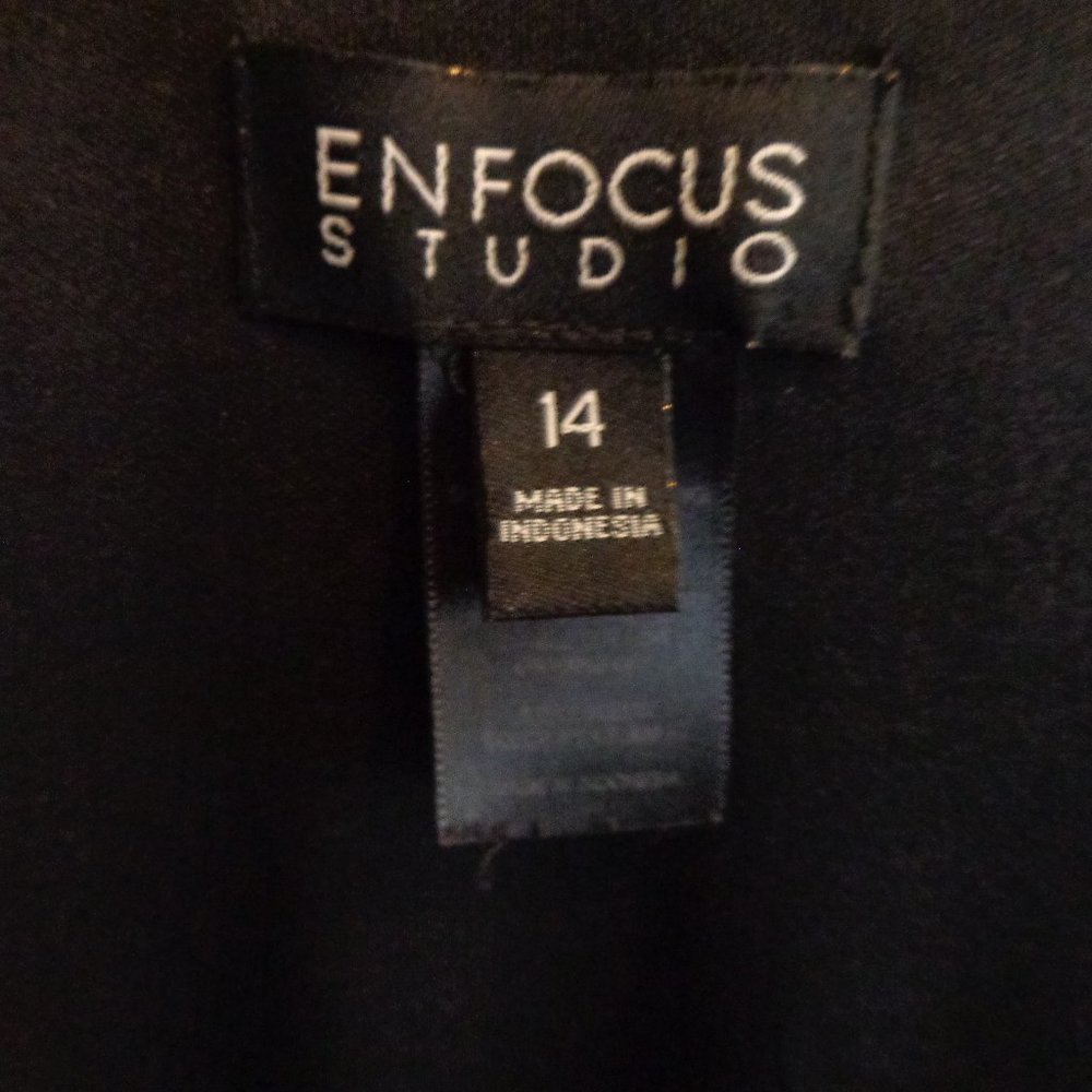 EnFocus women's 14 black brown red blouson dress - Picture 4 of 4